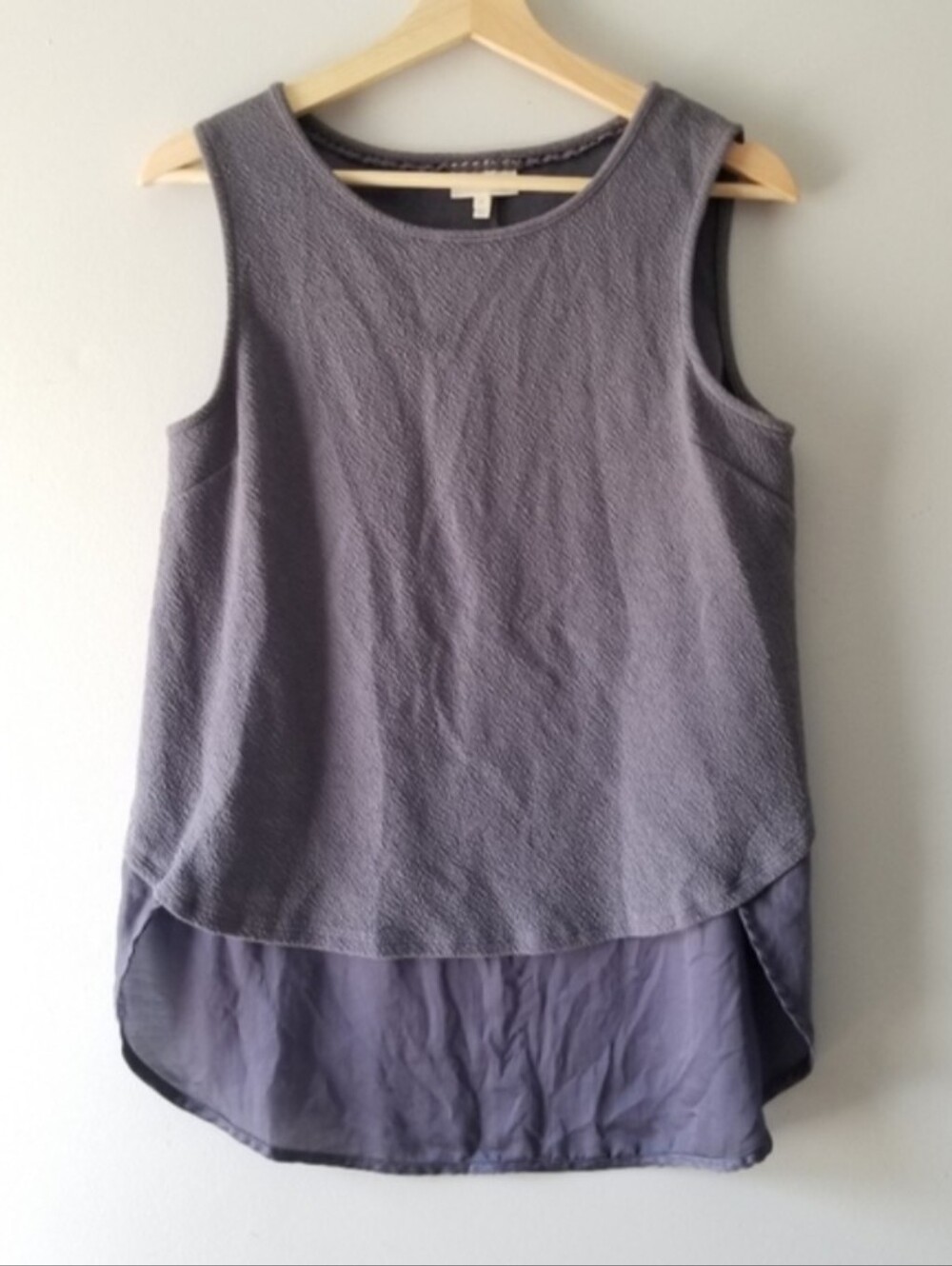 Anthropologie Deletta Gray High Low Tank Top
